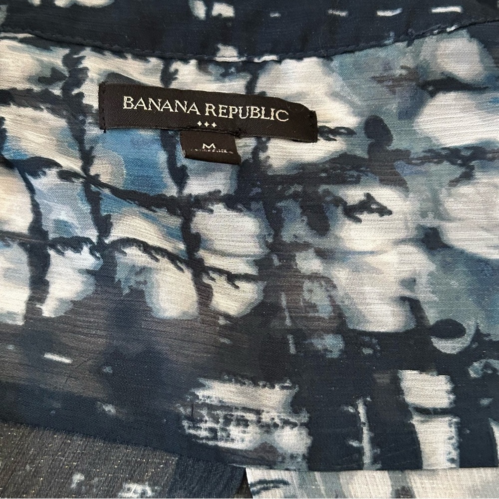 Banana Republic Dress Shear Overlay w/Slip Cinch Tie Waist Hidden Pockets Medium - Picture 13 of 15